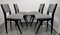 Danish Black Lacquered Chairs, 1960s, Set of 4 1