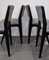 Danish Black Lacquered Chairs, 1960s, Set of 4 8