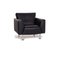 Dark Blue Leather Armchair from Rolf Benz, Immagine 1