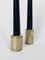 Solid Brass Sculpted Candleholders by William Guillon, Set of 2 8