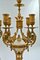 Antique White Marble and Golden Bronze Mantel Set, Set of 3 17