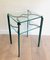 French Wrought Iron Side Tables with Glass Shelves, 1970s, Set of 2 4