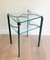 French Wrought Iron Side Tables with Glass Shelves, 1970s, Set of 2, Image 4