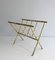 Faux-Bamboo and Brass Magazine Rack in the Style of Jacques Adnet, 1970s, Image 4