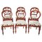 Chaises Antiques Victoriennes en Acajou avec Dossier Ballon, Set de 6 1