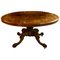 19th Century Victorian Burr Walnut Oval Centre Table 1