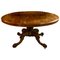 19th Century Victorian Burr Walnut Oval Centre Table, Image 1