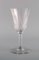 White Wine Glasses in Mouth-Blown Crystal Glass from St. Louis, Belgium, 1930s, Set of 3 3