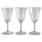 White Wine Glasses in Mouth-Blown Crystal Glass from St. Louis, Belgium, 1930s, Set of 3, Image 1
