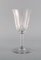 White Wine Glasses in Mouth-Blown Crystal Glass from St. Louis, Belgium, 1930s, Set of 3, Image 2