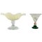 Vase und Kompott aus Mundgeblasenem Glas von Reijmyre, Sweden, 2er Set 1