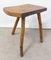 French Brutalist Milking 3-Leg Stool by F. Guyot, 1960s 3