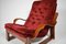 Fauteuil Scandinave et Tabouret, 1960s, Set de 2 3