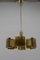Mid-Century Brass and Resin Chandelier, 1960s 2