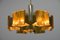 Mid-Century Brass and Resin Chandelier, 1960s, Image 3