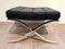 Chaise Barcelona avec Ottomane en Cuir Noir par Ludwig Mies van der Roh pour Knoll International, 1960s, Set de 2 7