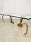 Mid-Century Brass Ram Coffee Table by in the Style of Alain Chervet, 1960s 4