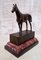Cavallo in bronzo con base in marmo, Francia, Immagine 3