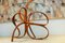 Foyer Table in Bent Wood with Brass Elements and Safety Glass by Raka Studio 4