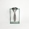 Postmoderne Vase aus Stahl und Glas im Stil von Ettore Sottsass und Fontana Arte, 1990er 1