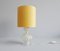 Lampada da tavolo Mid-Century in vetro di Murano con paralume giallo, Immagine 1