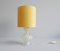 Mid-Century Murano Glass Table Lamp with Yellow Lampshade 1