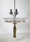 Art Deco Nickel-Plated, Marble & Glass Pendant Chandelier, 1930s, Image 1