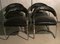 Leather & Steel Dining Chairs by Giotto Stoppino, 1970s, Set of 4, Image 3