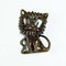 Mid-Century Patinated Copper Brooch of a Lion, 1970s 1