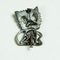 Broche Mid-Century en Cuivre de Lion, 1970s 3