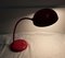 Lampada da tavolo orientabile in metallo rosso, anni '60, Immagine 3