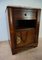 Art Deco Burl Wood Nightstand with Drawer from Julien Vandeleene, 1920s, Image 12