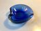 Blue Murano Bubble Glass Ashtray from Seguso, 1950s 4