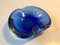 Blue Murano Bubble Glass Ashtray from Seguso, 1950s 6