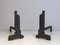 Modernist Cast Iron Andirons, 1950s, Set of 2, Image 4