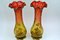 Enameled Crystal Vases, Set of 3 2