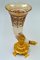 Bouquetières Émaillées en Bronze Doré et Vases en Cristal, Set de 2 7