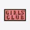 Cartel de club de chicas de hoja dorada de oro pintado a mano rosa, Imagen 1