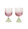 Calypso Water & Wine Set in Pink by Serena Confalonieri, Set of 2, Image 1