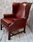 Georgian Style Leather Wingback Chair, Image 4