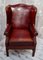 Georgian Style Leather Wingback Chair, Image 1
