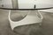 Space Age Curved White Wooden Coffee Table, 1970s, Image 14