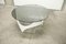 Space Age Curved White Wooden Coffee Table, 1970s, Image 21