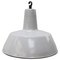 Vintage Industrial Gray Enamel Hanging Lamp from Philips, 1950s, Image 1