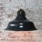 Vintage Industrial Black Enamel Cast Iron Wall Light 6