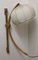 Applique in quercia chiara con paralume in lana beige, anni '70, Immagine 1