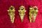 French Gilt Bronze Curtain Tiebacks or Curtain Holders, Set of 3 7