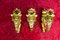 French Gilt Bronze Curtain Tiebacks or Curtain Holders, Set of 3, Image 7