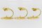 Französische Vorhanghalter oder Gardinenhalter aus vergoldeter Bronze, 3er Set 6