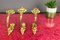 Französische Vorhanghalter oder Gardinenhalter aus vergoldeter Bronze, 3er Set 8